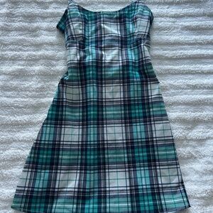 Brandy Melville Green Plaid Mini Dress